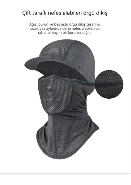 Luxıxı Yaz Güneş Koruyucu Maske Erkek Yaz Açık Güneş Gölgeleme Sürme Baş Kılıf Anti-Uv Buz Ipek Yüz Maskesi (Yurt Dışından) modelleri
