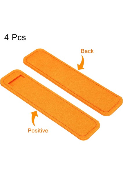 4pcs Mini Keçe Kalemi Kılıfı Koşullu Exquisit Stylus Kristal Beyan Pen Çantası Öğrenciler Için Uygun ve Hediye Ambalajı Rengi Için Iş Kullanımı: Turuncu (Yurt Dışından)