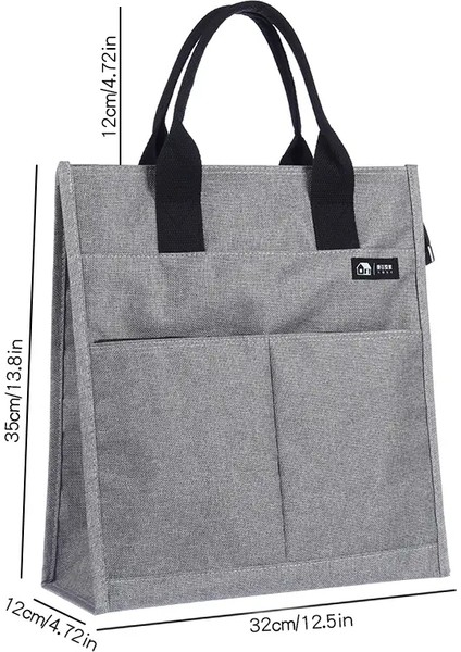 El Çapraz Modeli Oxford Canvas Evrak Çantası Büyük Kapasiteli Bilgisayar Çıkış Moda Çalışması Tek Omuz Çantası Rengi: Grey-A (Yurt Dışından)