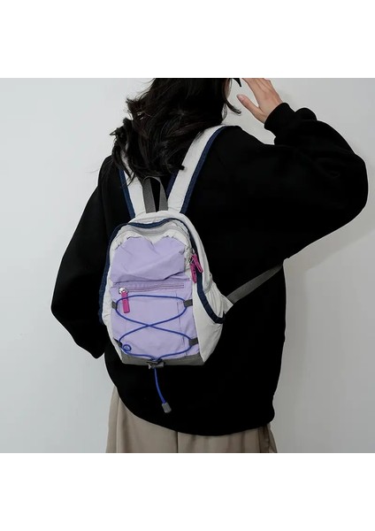 Unisex Açık Sırt Çantası, Drawstring Mini Gündelik Çanta Hafif Çok Yönlü Yürüyüş Çantası Moda Erkekler ve Kadınlar Küçük Sırt Çantası Seyahat: Yeşil (Yurt Dışından)