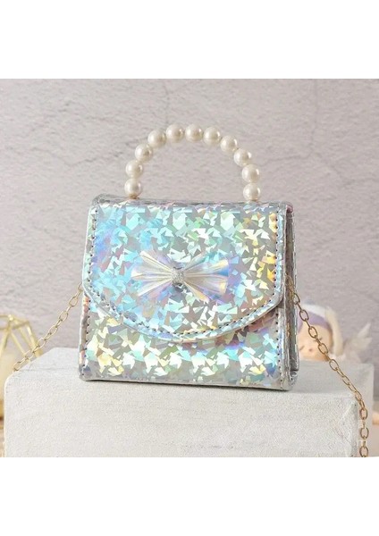Moda Çocuklar Kızlar Doğum Günü Festivali Mevcut Omuz Messenger Çantası Çocuklar Keys Paraz Çantası Sevimli Mini Çanta Omuz Çantası 핸드백 Renk: Gümüş (Yurt Dışından)