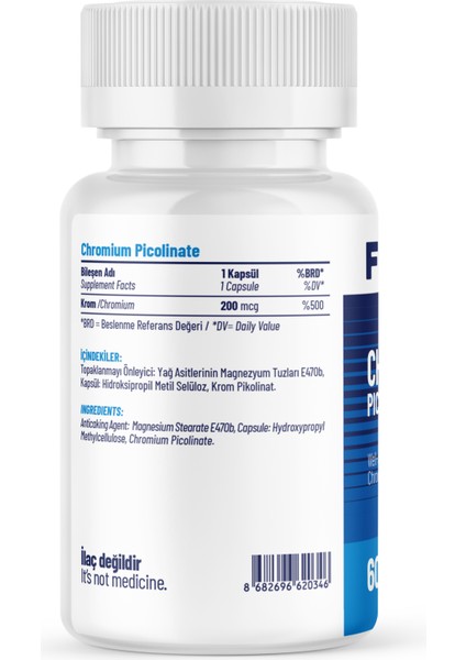 Chromium Picolinate - 60 Kapsül x 2 Adet fiyatları