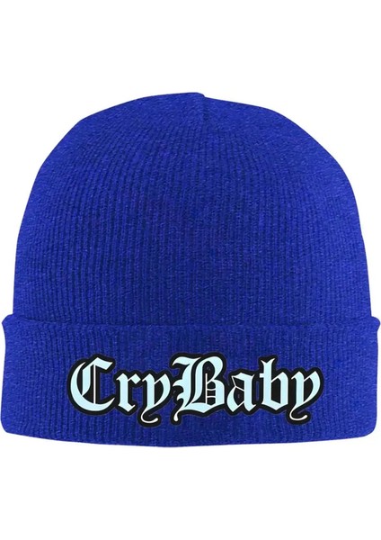 Crybaby Bebek Mavi Örme Şapka Kadınlar Erkek Kafatasları Beanies Sonbahar Kış Şapkası Lil Peep Estetik Sıcak Kapak Renk: Mavi/beden: Bir Beden (Yurt Dışından)