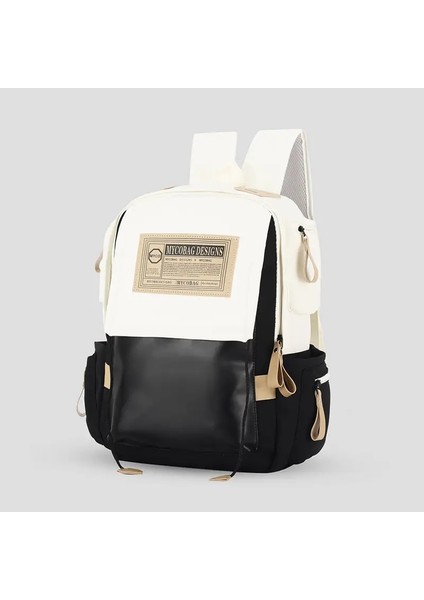 Sırt Çantası Kadın Seyahat Hafif Yüksek Görünümlü Üst Düzey Duygusal Seyahat Hafif Erkek Üniversite Öğrenci Çantası Bilgisayar Backpackcolor: Beyaz (Yurt Dışından)