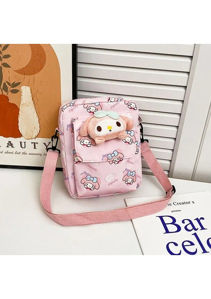 Küçük Taze Çizgi Film Omuz Messenger Çantası Sevimli Çocuklar Şık Modaya Uygun Küçük Para Sırt Çantası Renk: Pembe (Yurt Dışından)