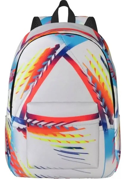 Futbol Topu Oyuncular Erkekler Için Tuval Sırt Çantası Kadınlara Dalı Okul Koleji Futbol Spor Fan Çantası Baskı Bookbagcolor: 10/boyut: S-30X14X40CM (Yurt Dışından)