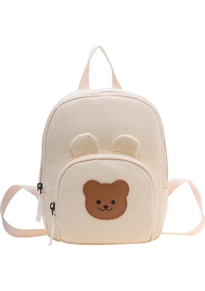 Karikatür Bebek Sırt Çantası Okul Çantaları Kızlar Erkekler Koreli Çocuk Çanta Tuval Tuval Tavan Anaokulu Çocuklar Backpackscolor: Bej (Yurt Dışından)