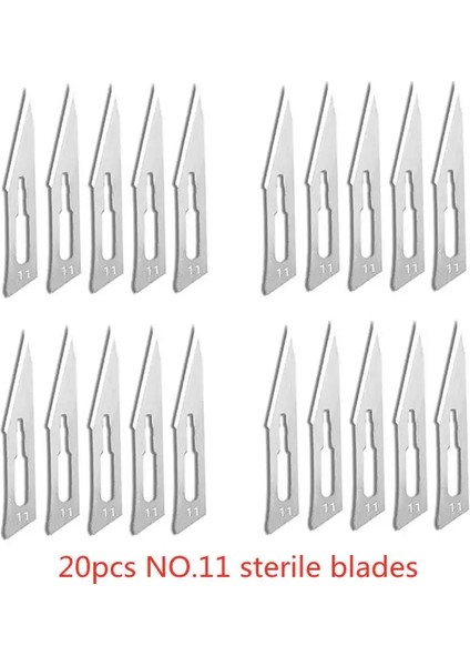 20-100 Pcs Karbon Çelik Dıy Kesme Telefonu Onarım Için Cerrahi Bıçaklar Oyma Hayvan Kaşları Bakım Bakımı Neşter Tılsım: 20PCS No.11 (Yurt Dışından)