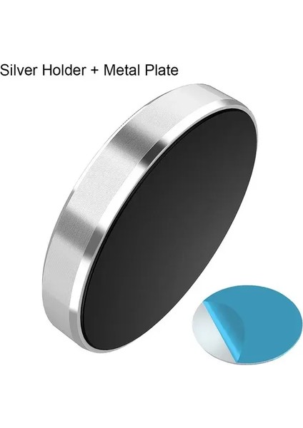 Manyetik Araba Telefon Tutucu Montaj Braket Çubuğu Araba Gösterge Tablosu Duvarı Mobil Hücre Desteği iPhone Samsung Xiaomi Renk: Gümüş Fixed (Yurt Dışından)