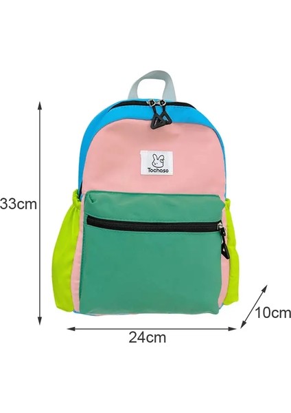 Çocuklar Okul Sırt Çantası Bebek Anaokulu Çanta Erkekler Için Seyahat Sırt Çantası Tuval Çocuk Okul Çantaları Öğrenciler Için: Pembe Yeşil L (Yurt Dışından) fiyatları