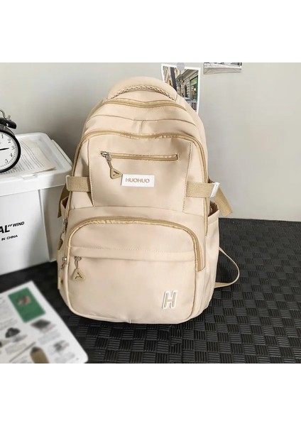 Kadınlar Için Büyük Kapasiteli Sırt Çantası, Lise ve Üniversite Öğrencileri Için Çok Yönlü, Öğrenciler Için Sırt Çantası Renk: Haki (Yurt Dışından)