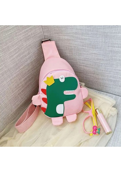 Sevimli Dinozor Çocuklar Sırt Çantası Kızlar Erkekler Sling Çanta Çocuk Çanta Çocuk Bel Çanta Seyahat Omuz Çantası Renk: Pembe/beden: Tek Beden (Yurt Dışından)