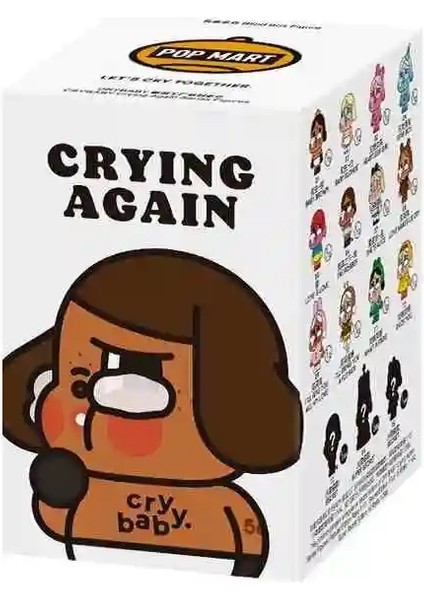 Orijinal Crybaby Crying Again Seri Serisi Vinil Yüz Peluş Kutu Sevimli Bebek Oyuncak Anime Kolye Keychain Sürpriz Kids Hediye Kilo: Açık Kutu F (Yurt Dışından)