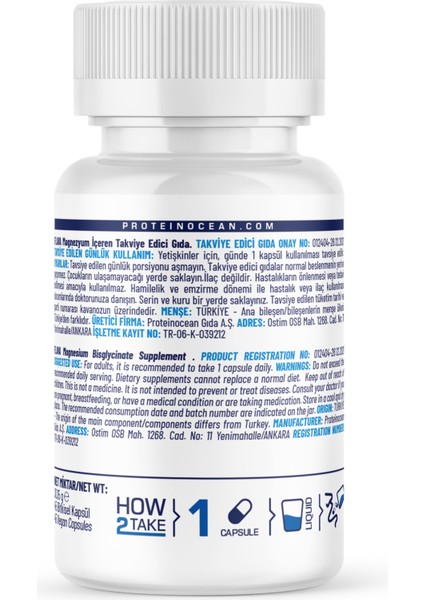 Magnesium Bisglycinate - 45 Kapsül modelleri