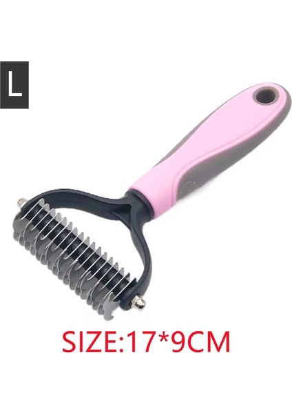 Yeni Profesyonel Pet Kedi Epiloval Crow Fırça Köpek Tımarlama Araçları Köpek Kırpma Araçları Köpek Saç Bağlama Düzenleyicisi Pet Kürk Kırpma Taraklar Renk: Pink-L (Yurt Dışından)