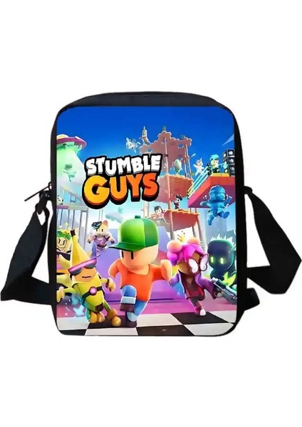 Karikatür Stumble-Guys Anaokulu Için Çocuk Okulu Omuz Çantaları, Çocuk Için Büyük Crossbody Çantalar, Kids For Okul Renkleri: COLOR006 (Yurt Dışından)