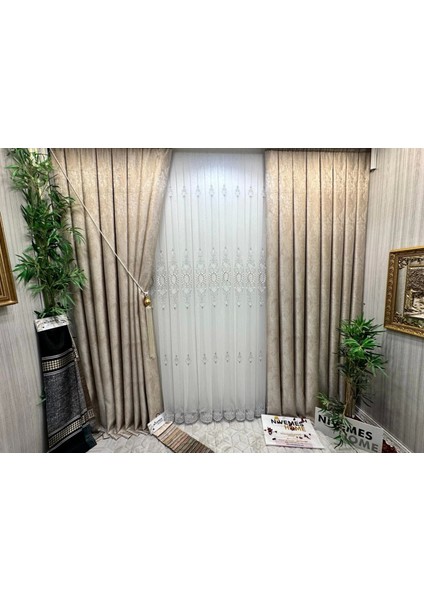 Nivemeshome Pera V-5201 1/3 Sık Pileli Fon Perde Apm