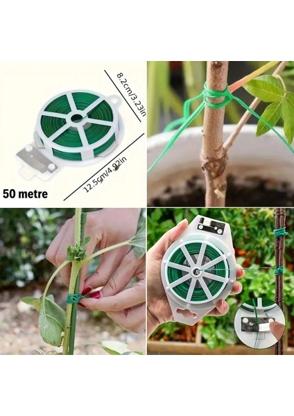 50 Metre Kendiliğinden Kesici Lı Bitki Saksı Kablo Sabitleme Teli (5047) fırsatları