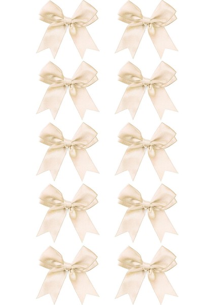 10 Adet Ekru Saten Fiyonk Süsleme Kurdele Seti modelleri