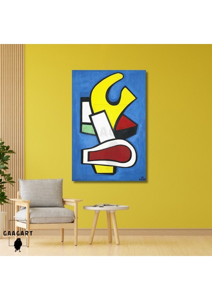 Tekli Dikey Kanvas Tablo Ünlü Eserler Fernand Leger Architecturale
