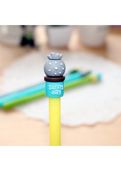 Tahlara Japon ve Kore Yaratıcı Kaktüs Şekilli Çizgi Film Sevimli Jel Kalem (Yurt Dışından)