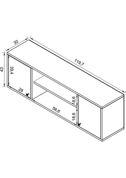 Loya 120 cm Banyo Dolabı Üst Modülü Beyaz