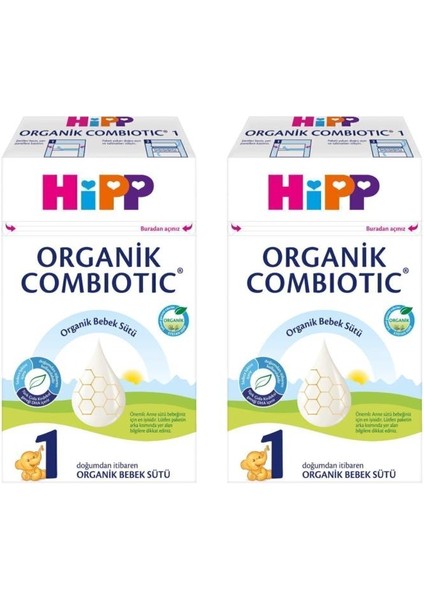 1 Organik Combiotic Bebek Sütü 600GR X2ADET