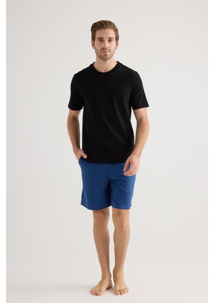 Erkek Pamuklu Kısa Kollu Şortlu Pijama Takımı modelleri