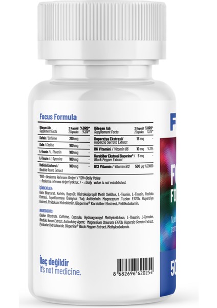 Focus Formula - 50 Kapsül x 2 Adet fiyatları
