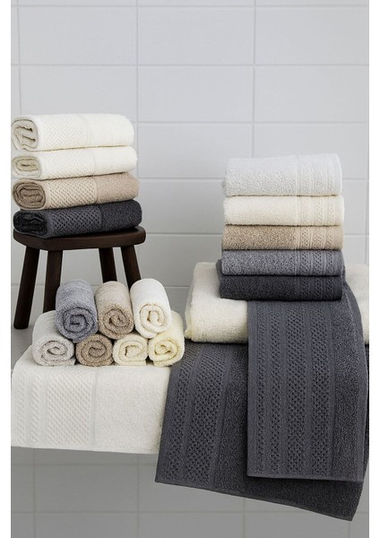 Softure 3’lü El Yüz Havlusu | Günlük Kullanım | 50X90 cm | Yumuşak, Dayanıklı | Bej Tonlar fırsatları