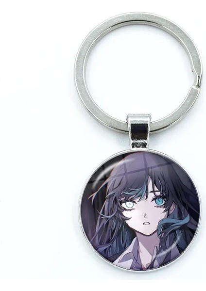 Ado Kyogen x Uta Ado Anahtarlık Aksesuarlarını Seviyorum Cam Dome Cabochon Kolye Metal Anahtar Yüzük Doğum Günü Hediyesi Hayranları Souvenir Renk: 4 (Yurt Dışından)