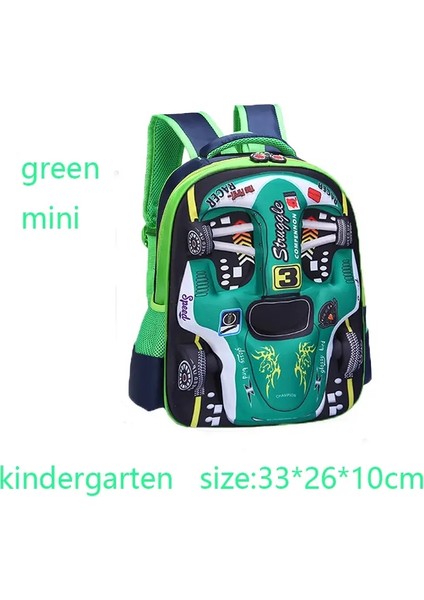 Su Geçirmez Hafif 3D Araba Sırt Çantası Anaokulu Çocuk Okul Öncesi Sırt Çantası Küçük Çocuklar Erkek Kız Okul Çantası Birincil Kırmızı Mavi Renk: Yeşil-S (Yurt Dışından) fiyatları