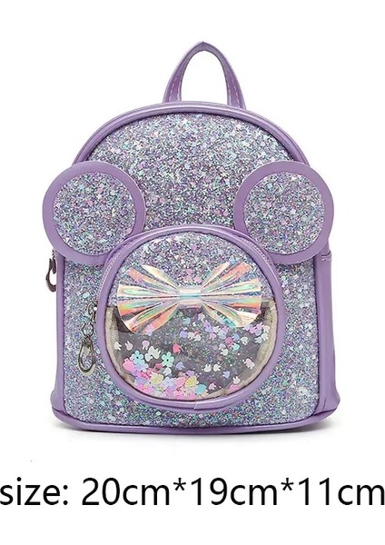Sevimli Çocuklar Bag Moda Sequin Anaokulu Sırt Çantaları Bebek Kız Karikatür Mouse Sıradan Sırt Çantası Prenses Çantası Kızlar Hediye Saklığı: Pembe (Yurt Dışından)