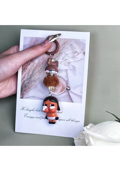 Yeni Crybaby Kawaii Anahtar Zincirli Karikatür Yaratıcı Üç Boyutlu Bebek Öğrencileri Okul Çantası Kolye Araba Ana Zinciri Kadınlar ve Erkekler Hediye Renkleri: B (Yurt Dışından)