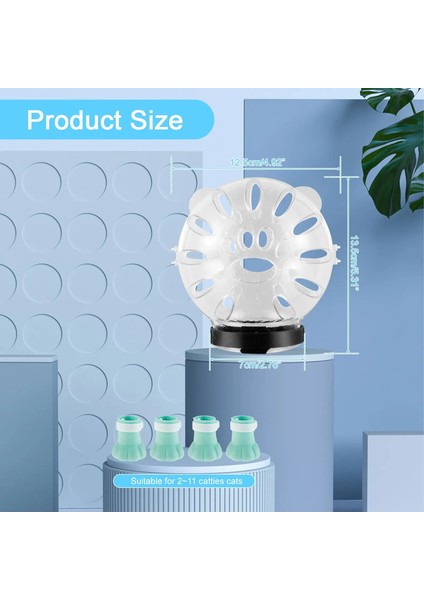 4pcs ile Kedi Namlu Pençe Kapağı Anti Isırık Nefes Alabilen Uzay Kaputu Kediler Kask Kedileri Önlemek Küçük Köpekler Tımar Için Isırır: S (Yurt Dışından)