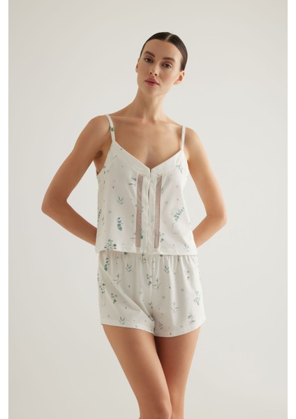 Kadın Pamuklu Düğmeli Ip Askılı Pijama Üstü fiyatları