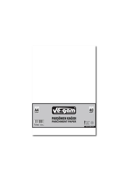 A4 40 Parça Çizgisiz Parşömen Kağıdı (5047)