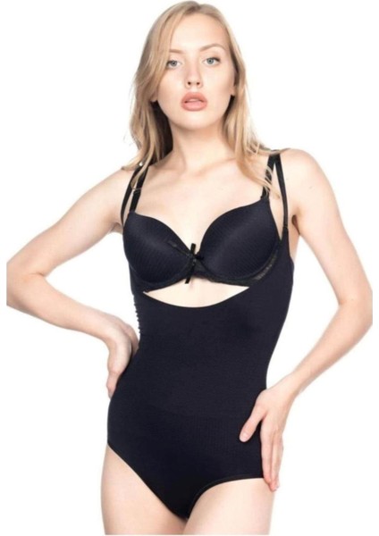 Siyah Mı Emay 2811 Göğsü Açık Slip Boy Lazer Korse