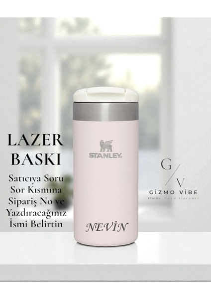 Kişiselleştirilebilir Stanley The Aerolight Transit Bardak 0,35 L Rose Özel Isimli