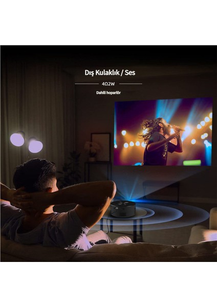 Mini Taşınabilir Projeksiyon Cihazı - Hdmı/usb Bağlantılı 100" Hd Telefon Projeksiyonu, 15 Ansı Lümen Ev Sinema (Yurt Dışından) modelleri