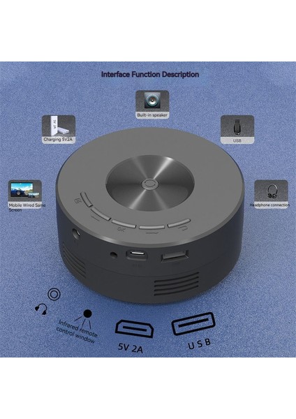 Mini Taşınabilir Projeksiyon Cihazı - Hdmı/usb Bağlantılı 100" Hd Telefon Projeksiyonu, 15 Ansı Lümen Ev Sinema (Yurt Dışından) fırsatları
