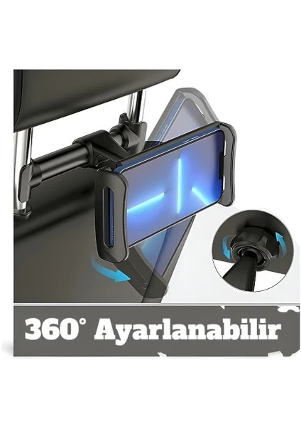 Araç Içi Arka Koltuk Başlığı Arkası 360 Derece Ipad Tablet ve Telefon Tutucu indirimleri