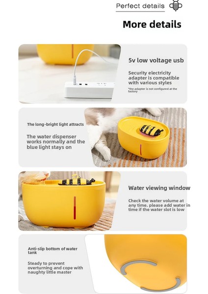 Otomatik Filtreli Kedi Su Çeşmesi - Arı Tasarım Sessiz 2l Şarjlı Suluk (4 Filtre Hediyeli) (Yurt Dışından) fırsatları