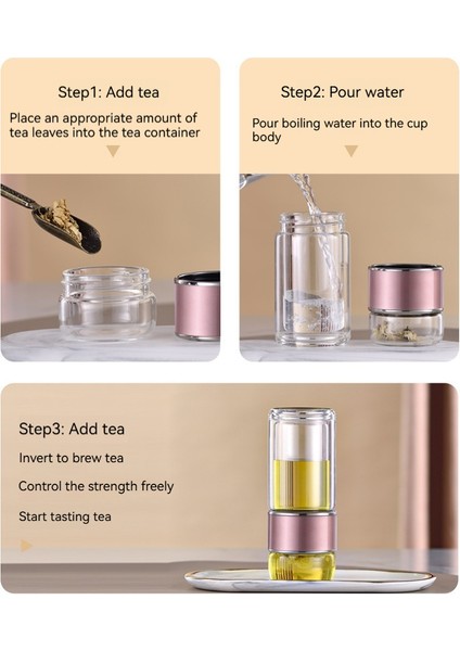 Çift Katmanlı Izole Çay Demleme Bardağı - 280ML Çay-Su Ayrıştırmalı (-20°c Ila 110°C) (Yurt Dışından) fiyatları