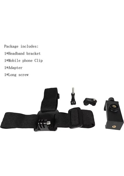 Yeni Başa Monte Baş Bandı Braketi Ayarlanabilir Canlı Yayın Cep Telefonu Sahibi Birinci Şahıs Perspektifi Sabit Parantez Hediye Color: Siyah (Yurt Dışından)