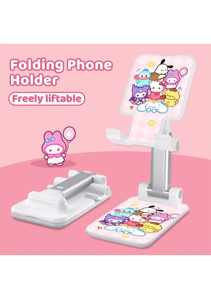 Sanrio Masa Telefon Tutucu Hello Kitty Kuromi Cinnamoroll Pochacco Katlanabilir Masaüstü Cep Telefonu E Ayarlanabilir Telefon Stand Renk: Melodi 1 (Yurt Dışından)