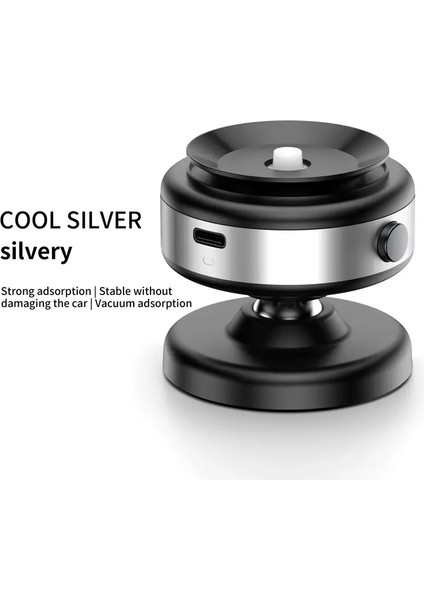 X9C 360 ° Dönen Manyetik Araç Telefon Tutucu Çift Taraflı Vakum Emme Montaj 4,7 Inç Için ve Evrensel Kullanım Için Akıllı Telefonların Üstü Renk: Kablosuz Silver Yok (Yurt Dışından)