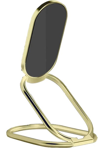 Katlanabilir Kickstand Telefon Monte 2 Kat Metal Masa Mıknatıslı Araba Çok Işlevli Hava Hava Standı Eski A Tüm Tabletler ve Fonkolor Için: Altın (Yurt Dışından)