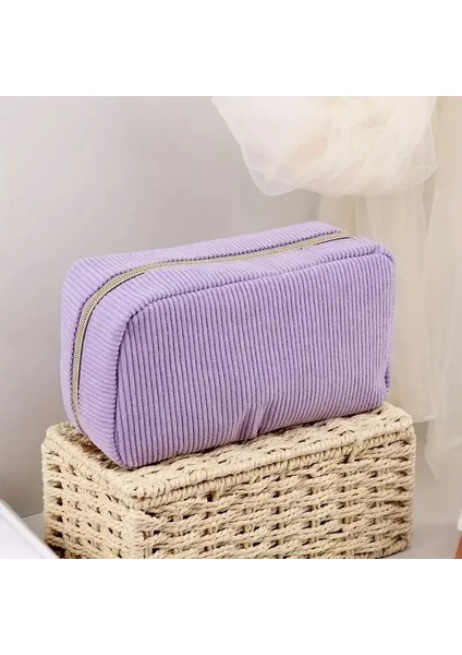 Kadife Kalem Kutusu Büyük Kapasiteli Kalem Kılıfları Kırtasiye Düz Renk Pantolon Kawaii Kalemlik Okul Malzemeleri Kalem Torbası Rengi: Mor (Yurt Dışından)