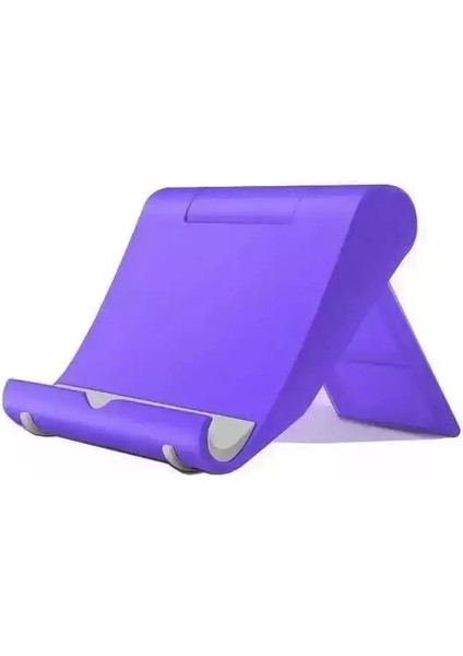 270 ° Açılı Ayarlanabilir Masa Telefonu Tutucu Samsung Için Ayarlanabilir Montaj Standı S7 Edge iPhone Xiaomi Cep Telefonu Tablet Tutucu Renk: Mor (Yurt Dışından)